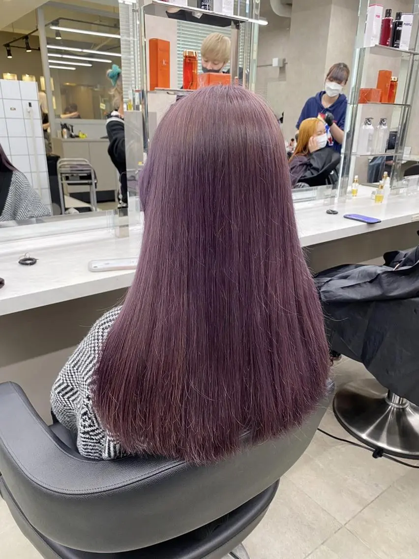 カラー ヘアカラー トリートメント 大人っぽ韓国ヘア🤍 yuma🐈⬛のヘアスタイル