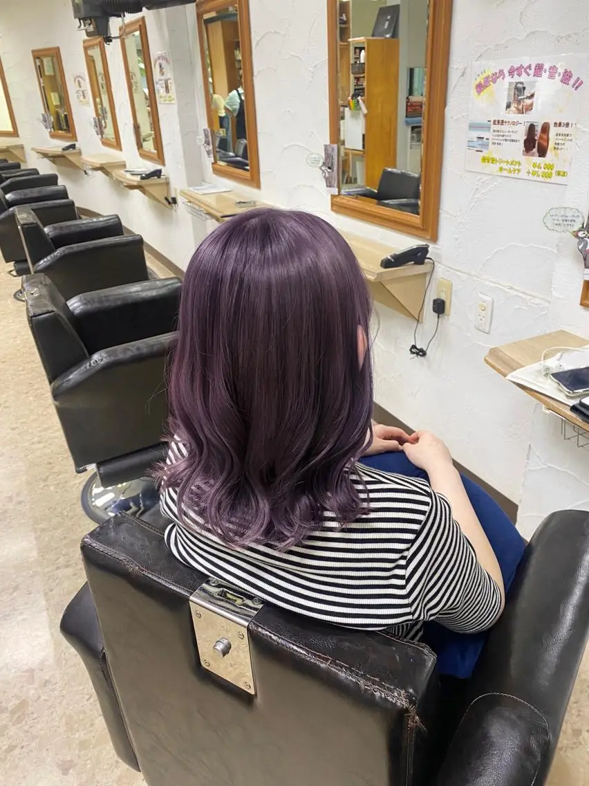 カラー ラベンダーカラー 山本 ひかりのヘアスタイル