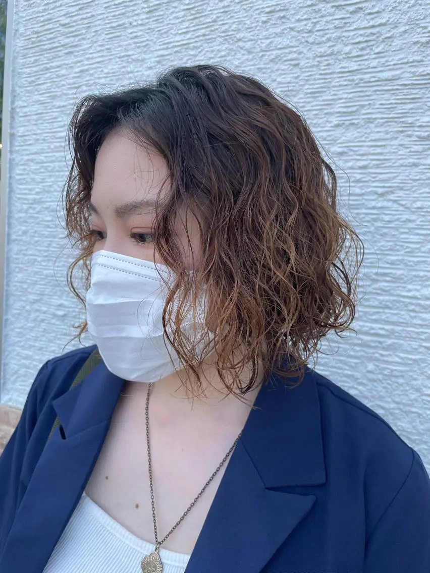 ショート パーマ カット パーマ コレットヘアー 田中アヤノのヘアスタイル