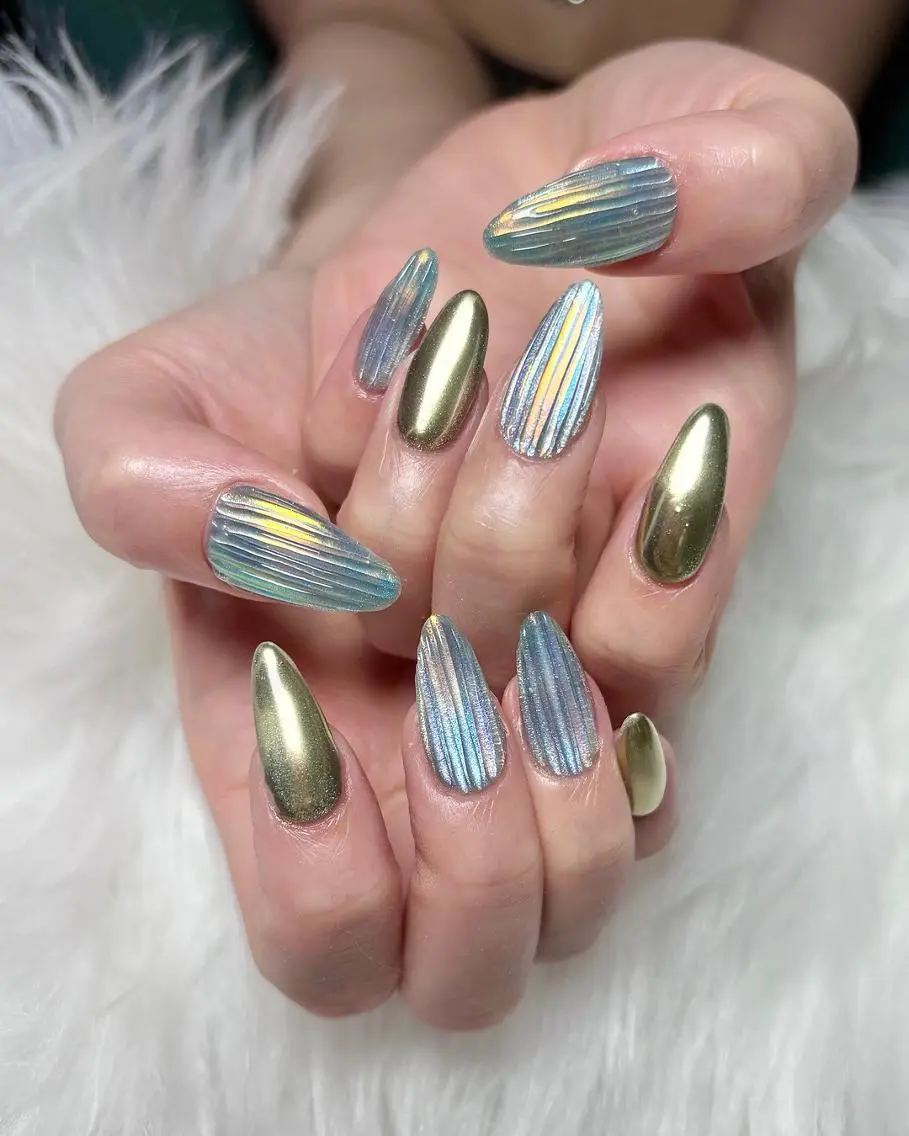 ネイル マグネットネイル ミラーネイル ハンドネイル nail salon Libertyのネイルデザイン
