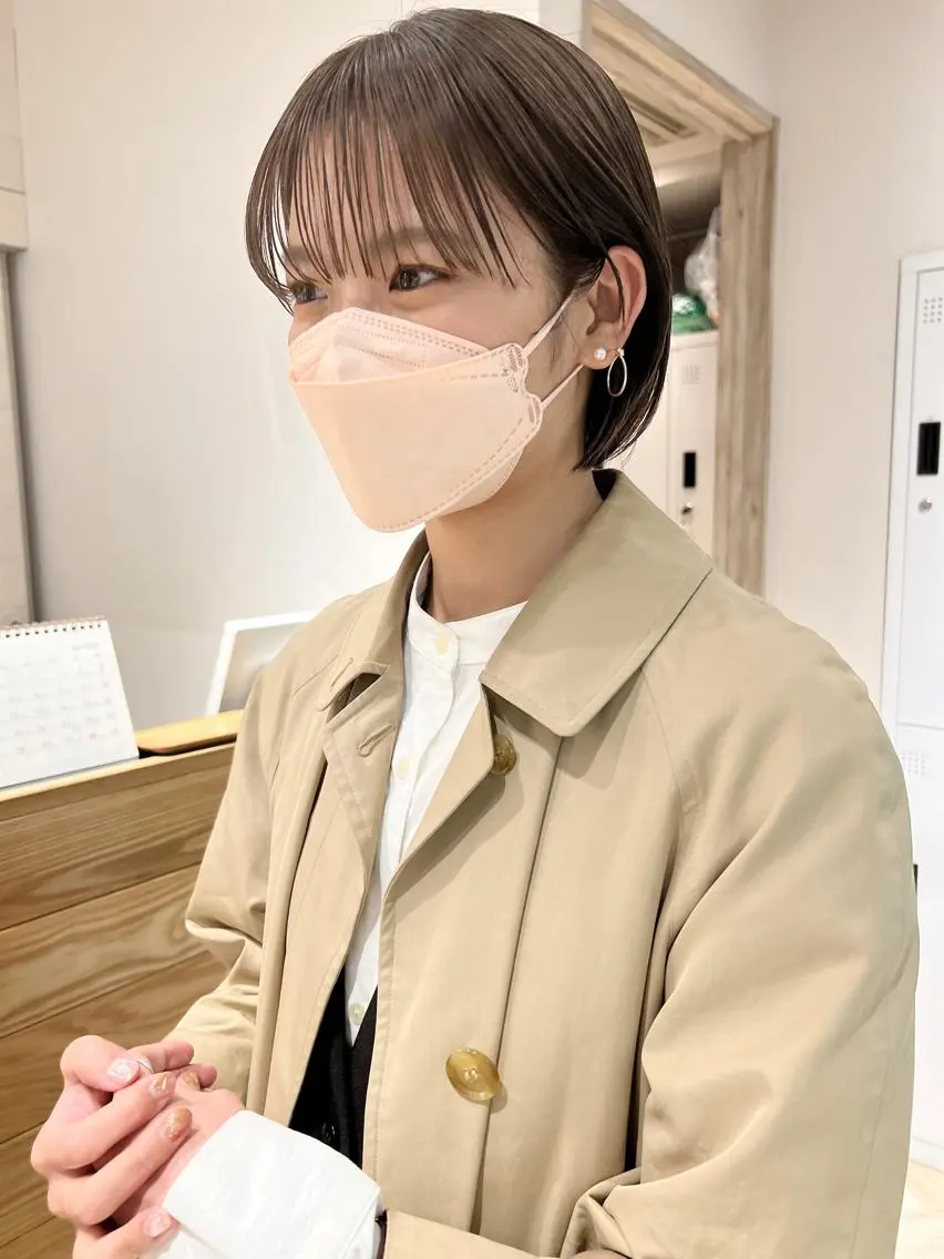 ショート カラー ヘアアレンジ ベージュカラー ピンクカラー パープルカラー 🌿ショート🌿 パーマ🌿淳平のヘアスタイル