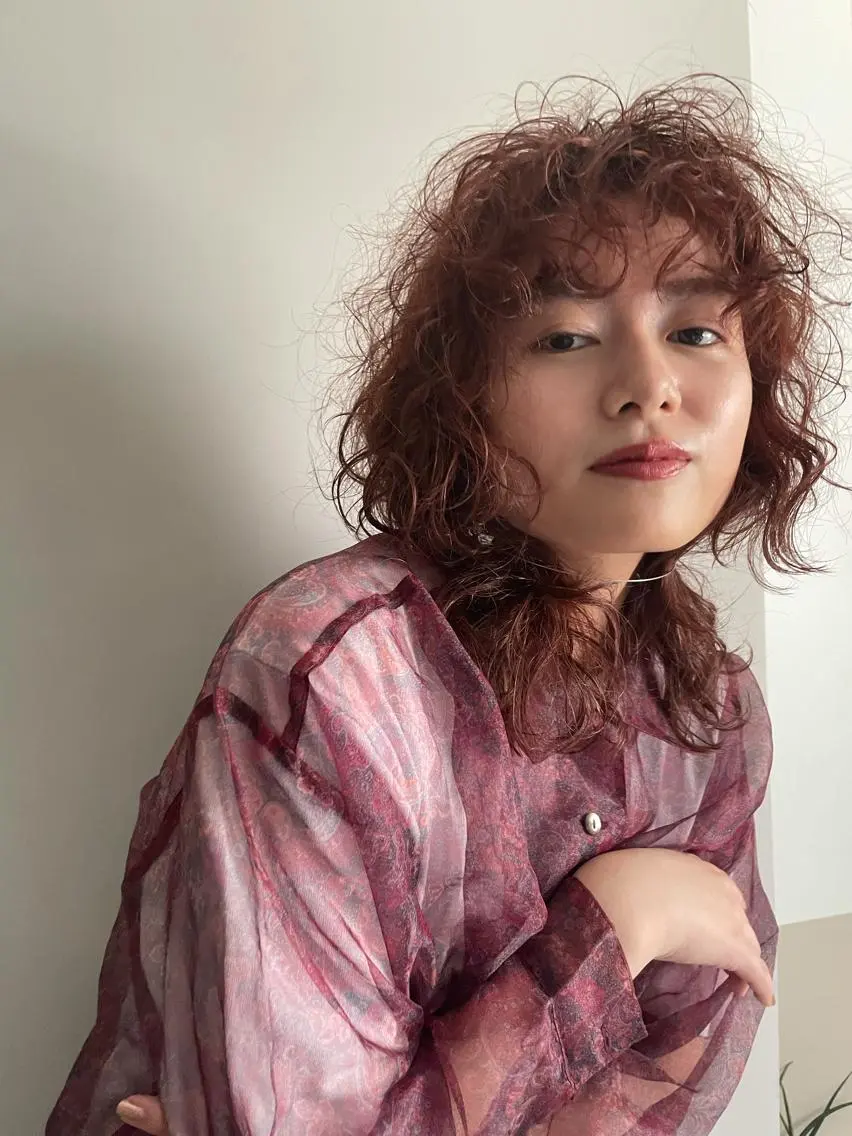 ロング パーマ 斉藤 瑞恵のヘアスタイル