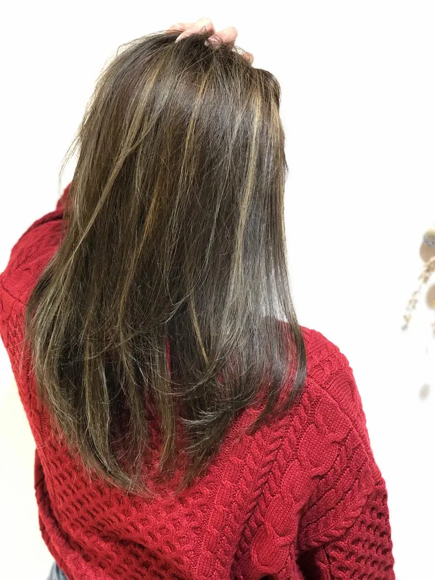ロング 外国人風カラー ハイライト ブリーチ/髪質改善 NYNY大久保のヘアスタイル