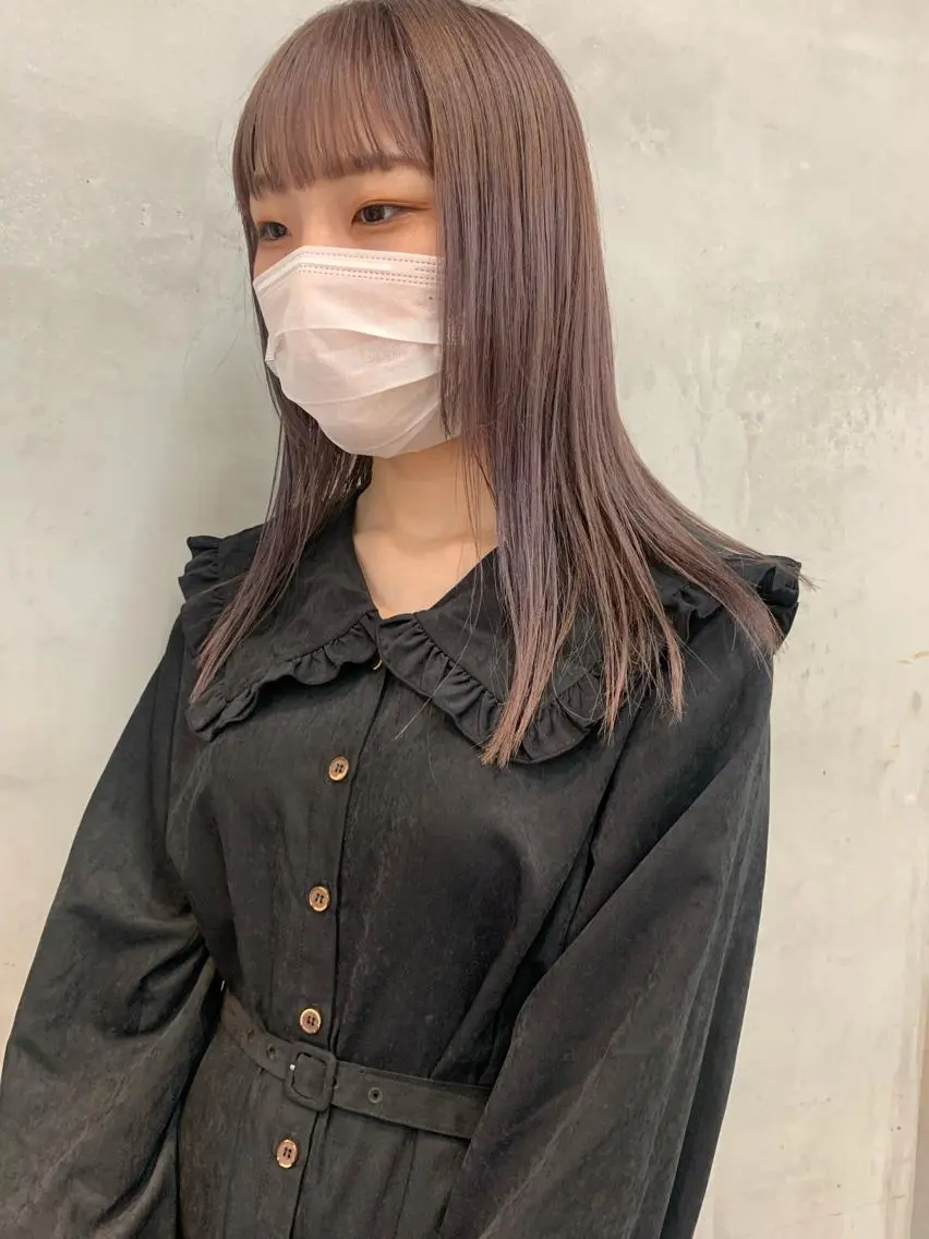 ミディアム カラー ベージュカラー ラベンダーカラー ラベンダーベージュ ベージュ🤎透明感 カラー🤎anriのヘアスタイル