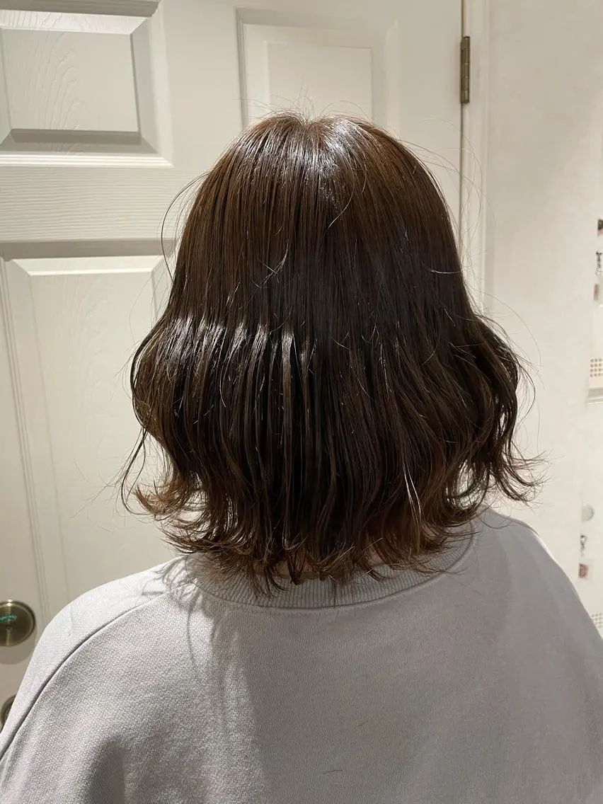 ミディアム カラー ヘアアレンジ アッシュ 柳井 準平のヘアスタイル