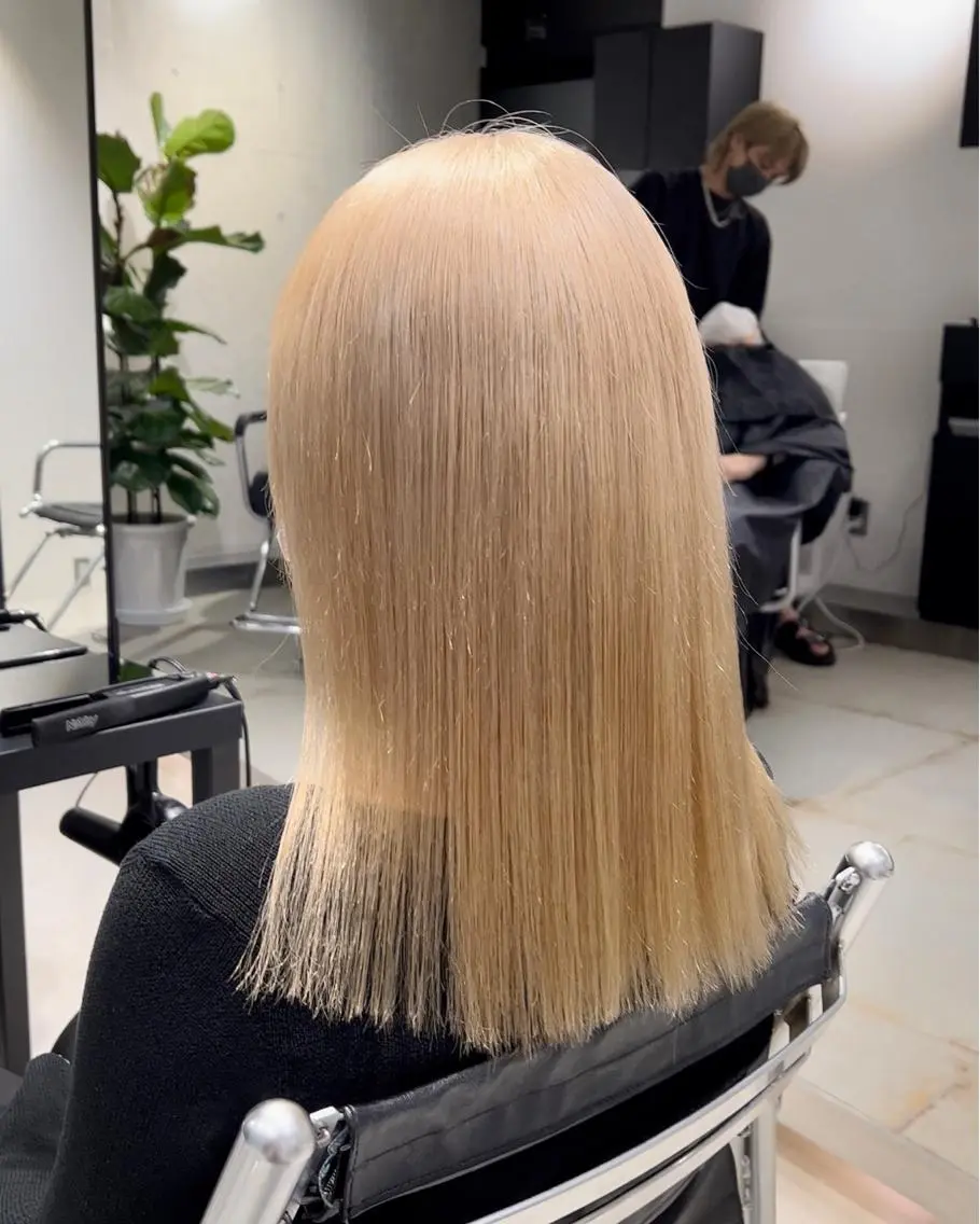 ロング カラー カット ヘアカラー トリートメント 赤みゼロ/透明感 カラー🔅KANTAのヘアスタイル