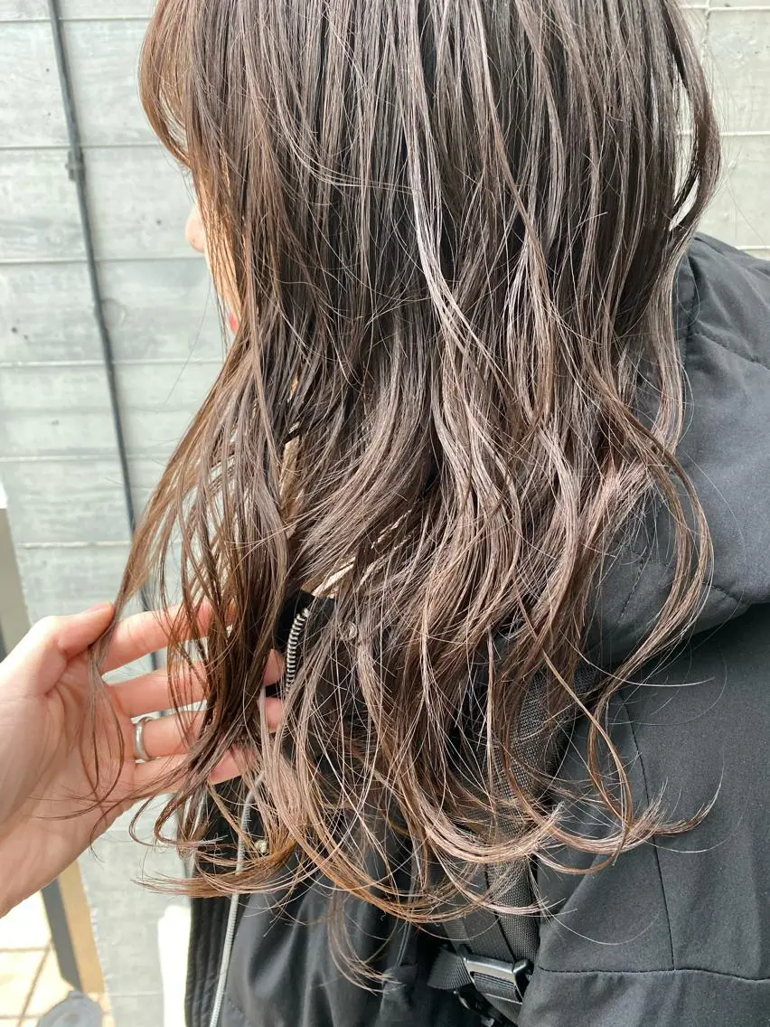 ミディアム カラー ヘアアレンジ カット ヘアカラー トリートメント ヘアセット ブリーチなし透け感/ マンツーマン/Ryoのヘアスタイル