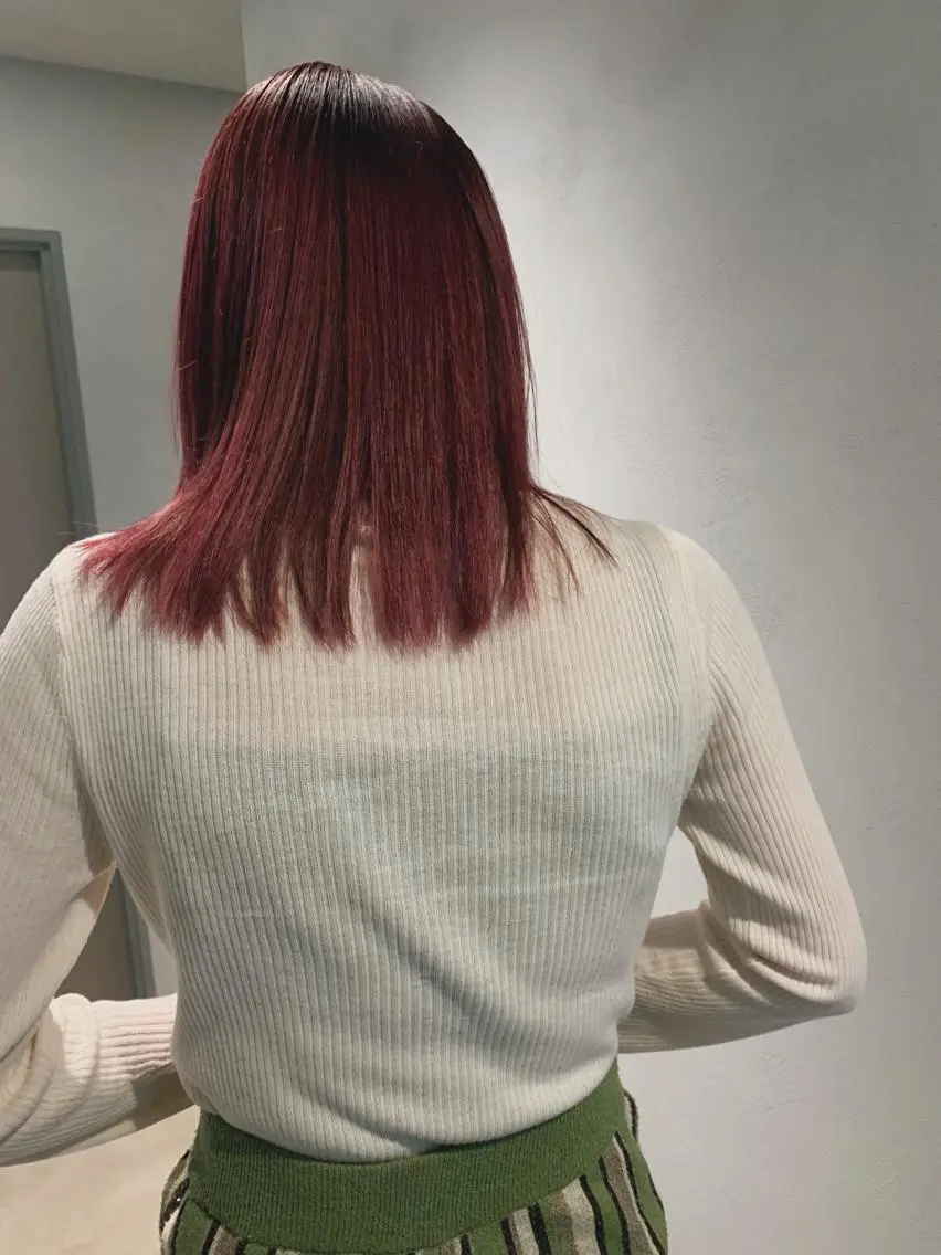 セミロング カラー ヘアアレンジ ボブパーマコテ巻き風 パーマNo1深江秀平のヘアスタイル