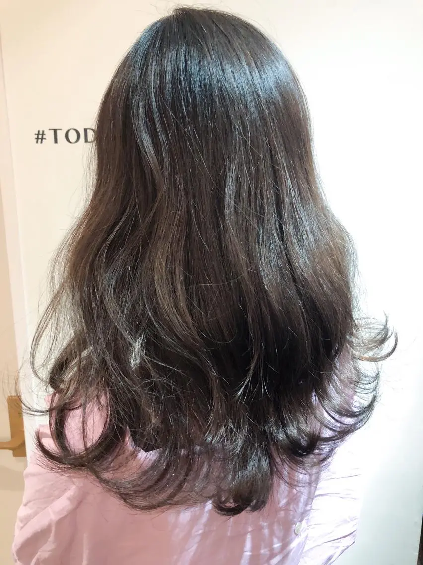 セミロング カラー グレージュ ヘアカラー トリートメント 🧡ショートの達人 🧡SHOのヘアスタイル