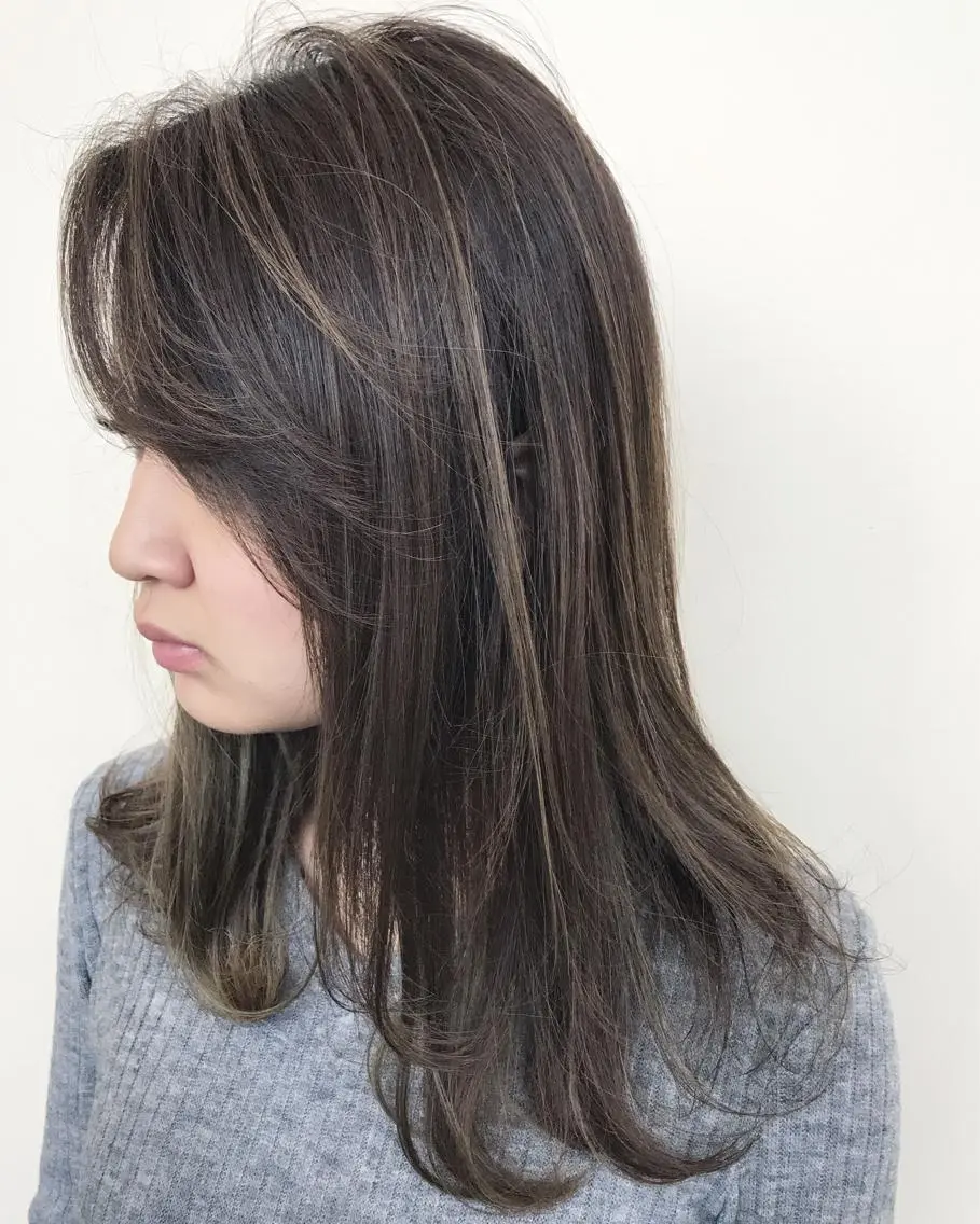 セミロング カラー 髪質改善サロン ARCHE野瀬冬馬のヘアスタイル