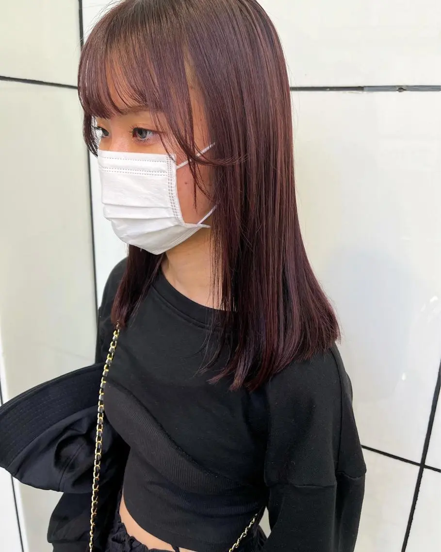 カラー ブリーチ ブラウンカラー ケアブリーチ ダブルカラー イヤリングカラー カットパーマ 🌀あさみのヘアスタイル