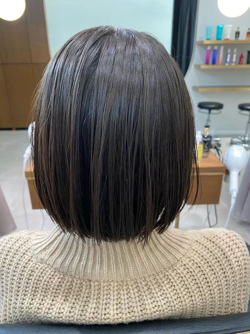 ショート カラー 切りっぱなしボブ ハイライトカラー ボブ ハイライト カット ヘアカラー 髪質改善/縮毛矯正 /メンズパーマ川田のヘアスタイル