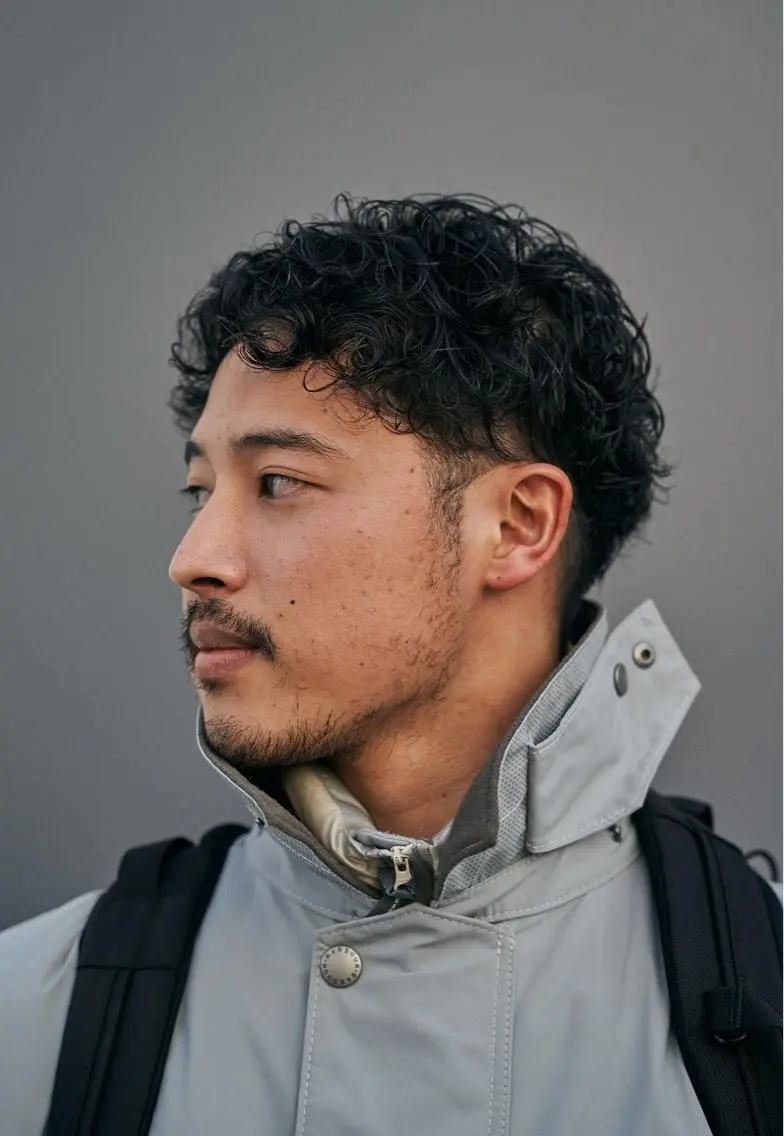 ショート カット パーマ 栗栖 颯のヘアスタイル