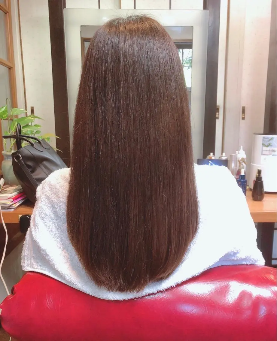 ロング カラー グレージュ 髪質改善 カット ヘアカラー パーマ 縮毛矯正 トリートメント ヘッドスパ 💎KINUJO が買える美容室のヘアスタイル