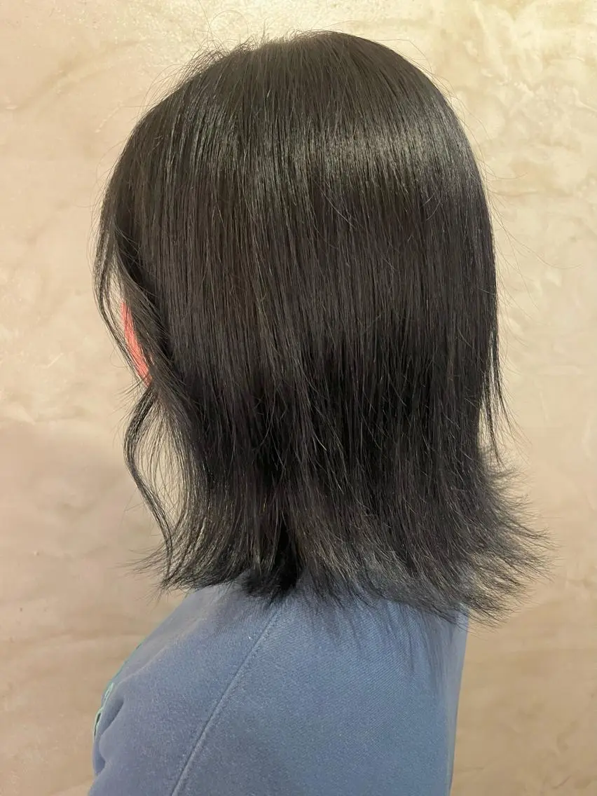ミディアム カラー ブルーカラー ブルーグレー 透明感カラー/ ブリーチ無し/RYOのヘアスタイル
