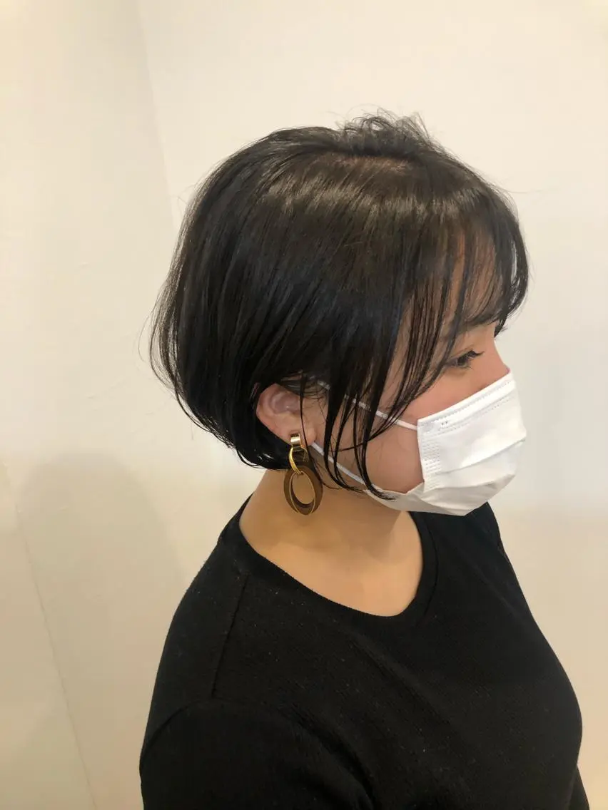 ショート ショートボブ ボブ ショートヘア 大迫 江梨のヘアスタイル