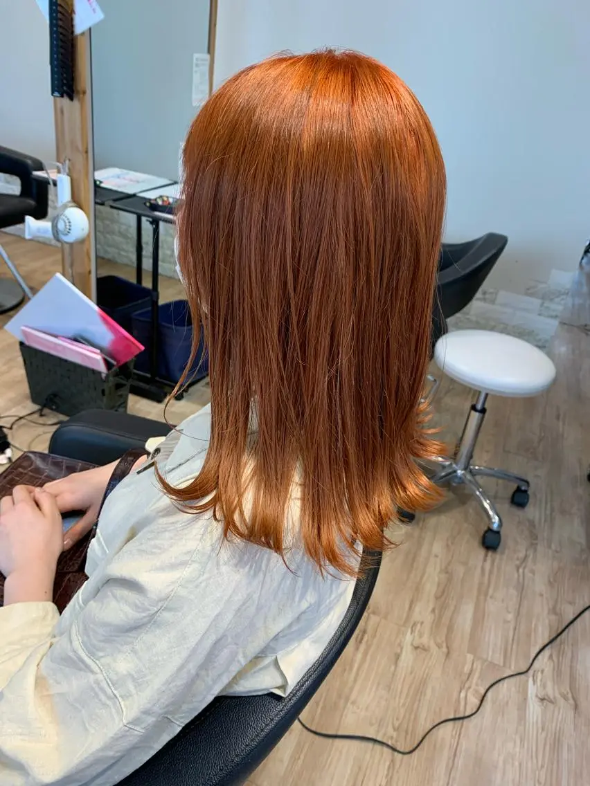 セミロング カラー ヘアカラー 大久保 隆蔵のヘアスタイル