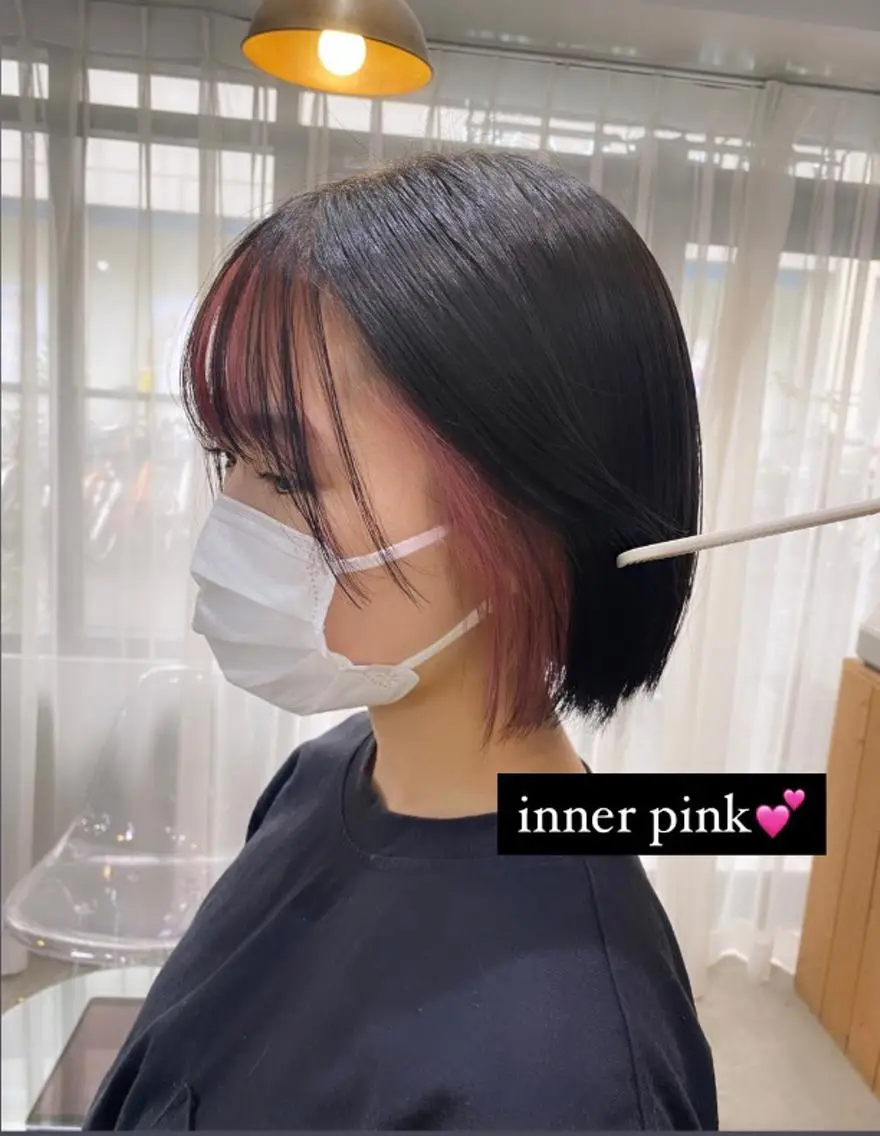 ショート カラー パーマ ヘアアレンジ ハイトーン/透け感 カラー🎀真香のヘアスタイル