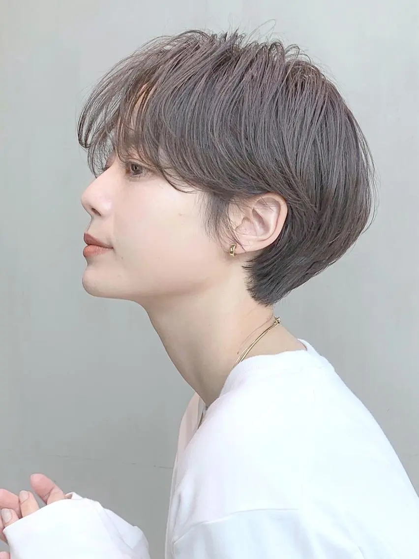 ショート カラー パーマ ヘアアレンジ 韓国風ヘア ショートヘア ITbyALBUM 浦和店のヘアスタイル
