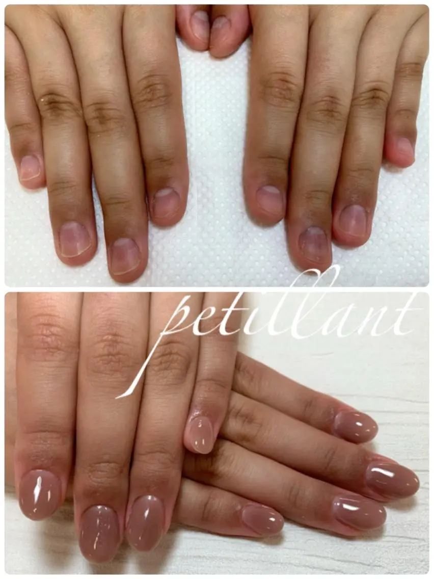 ネイル 長さ出し nail salon petillantのネイルデザイン