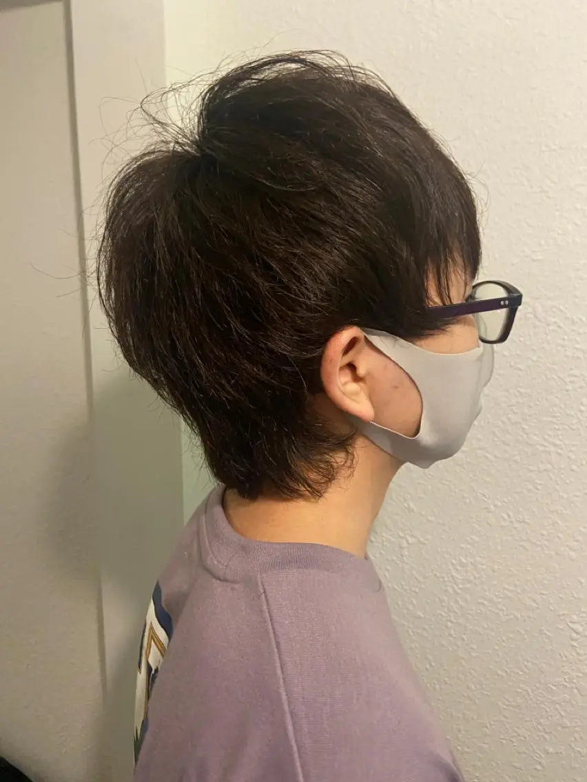 ショート カラー パーマ ヘアアレンジ メンズ キッズ ネイル マツエク・マツパ ビジネス メンズインナーカラー マッシュ メンズウルフカット アッシュ 久木原 ゆりのヘアスタイル