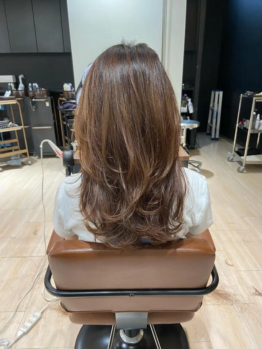 ロング レイヤーカット 🎀大竹美侑/顔まわ りカット/レイヤーのヘアスタイル