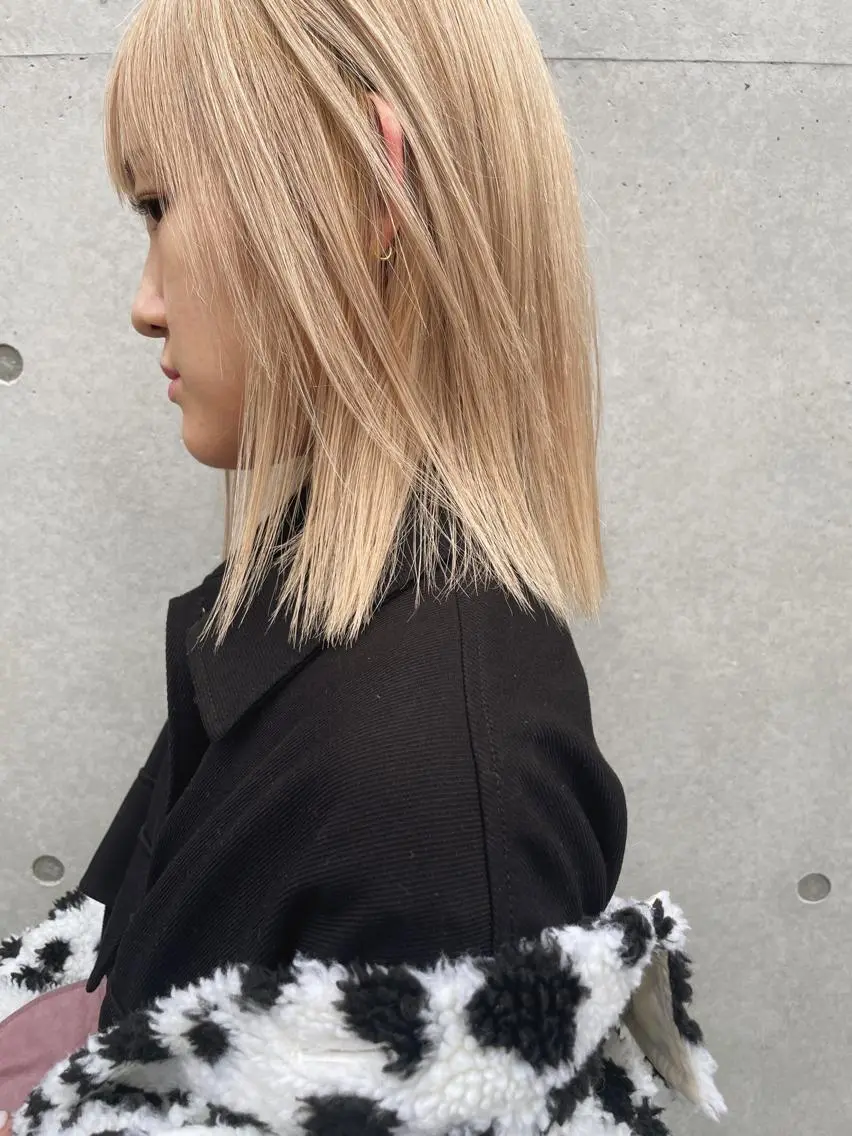 ミディアム カラー ブリーチ カット ヘアカラー トリートメント ヘアセット センスをお届けします 大谷将生infpのヘアスタイル