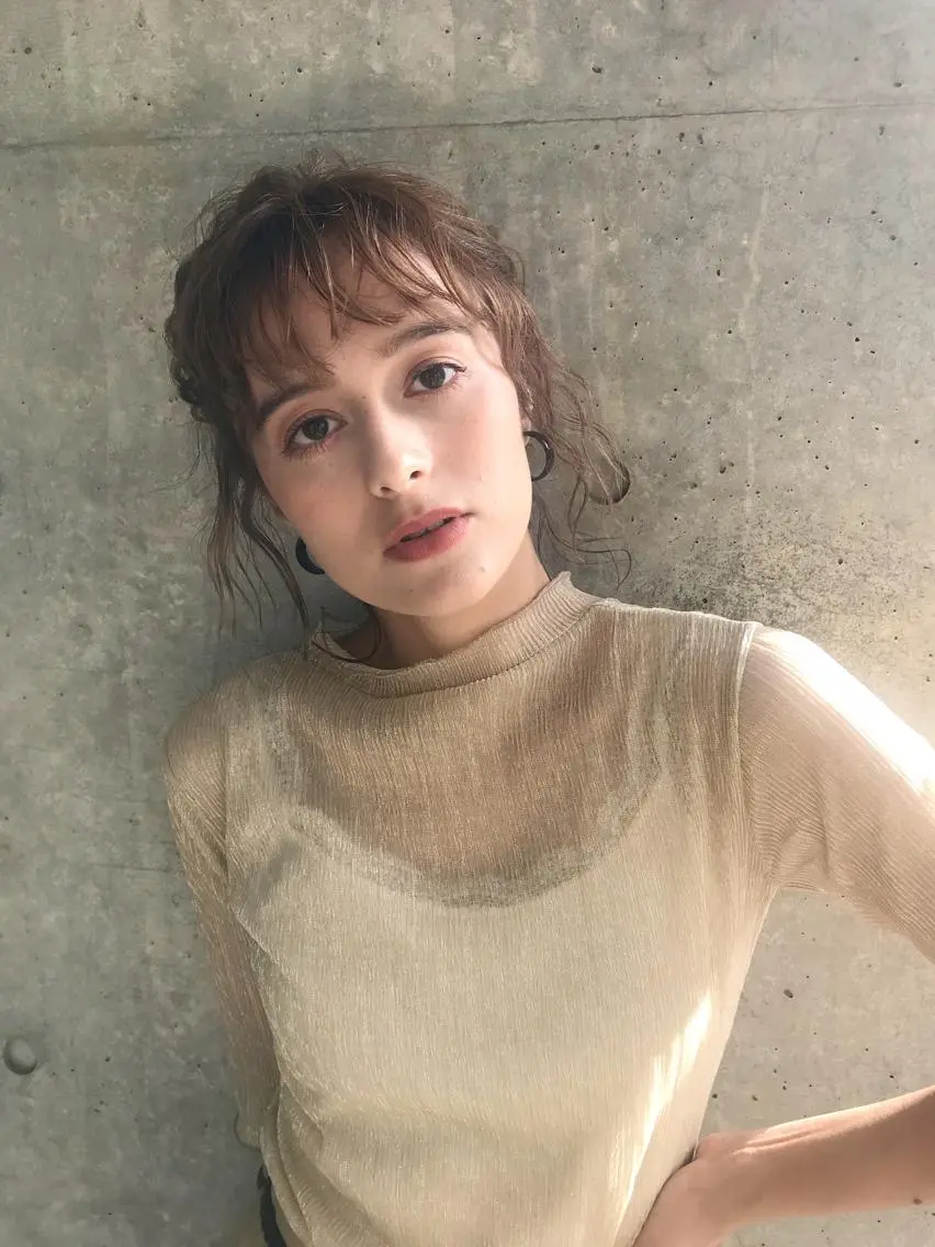 ヘアアレンジ 結婚式・ブライダル 入学式 卒業式のヘアスタイル saki🌼ボブ× 透明感カラー🌼のヘアスタイル