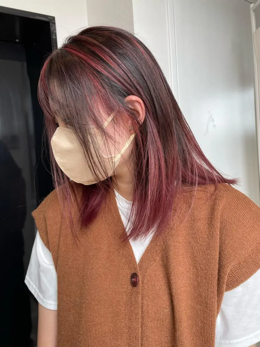 ロング カラー バレイヤージュ レイヤーカット カット ヘアカラー YUI/ ブリーチカラー🌷のヘアスタイル