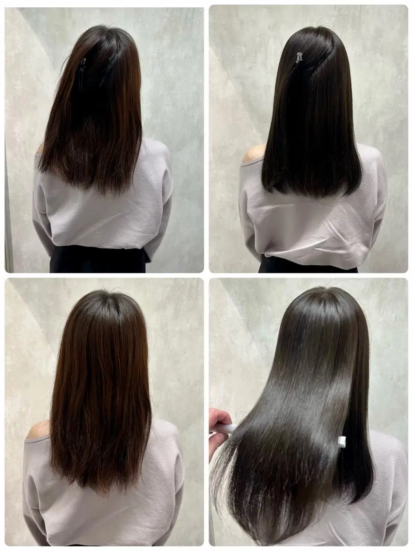 セミロング カット ヘアカラー 縮毛矯正 トリートメント ⚠️美容室迷子⚠️ 👍👍ここに集合のヘアスタイル