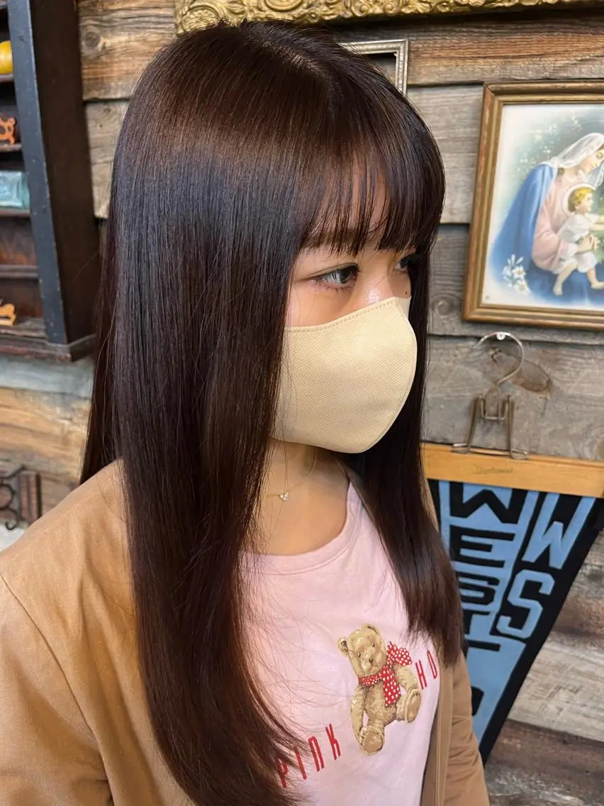 カラー ピンクカラー 飯田 ほのかのヘアスタイル