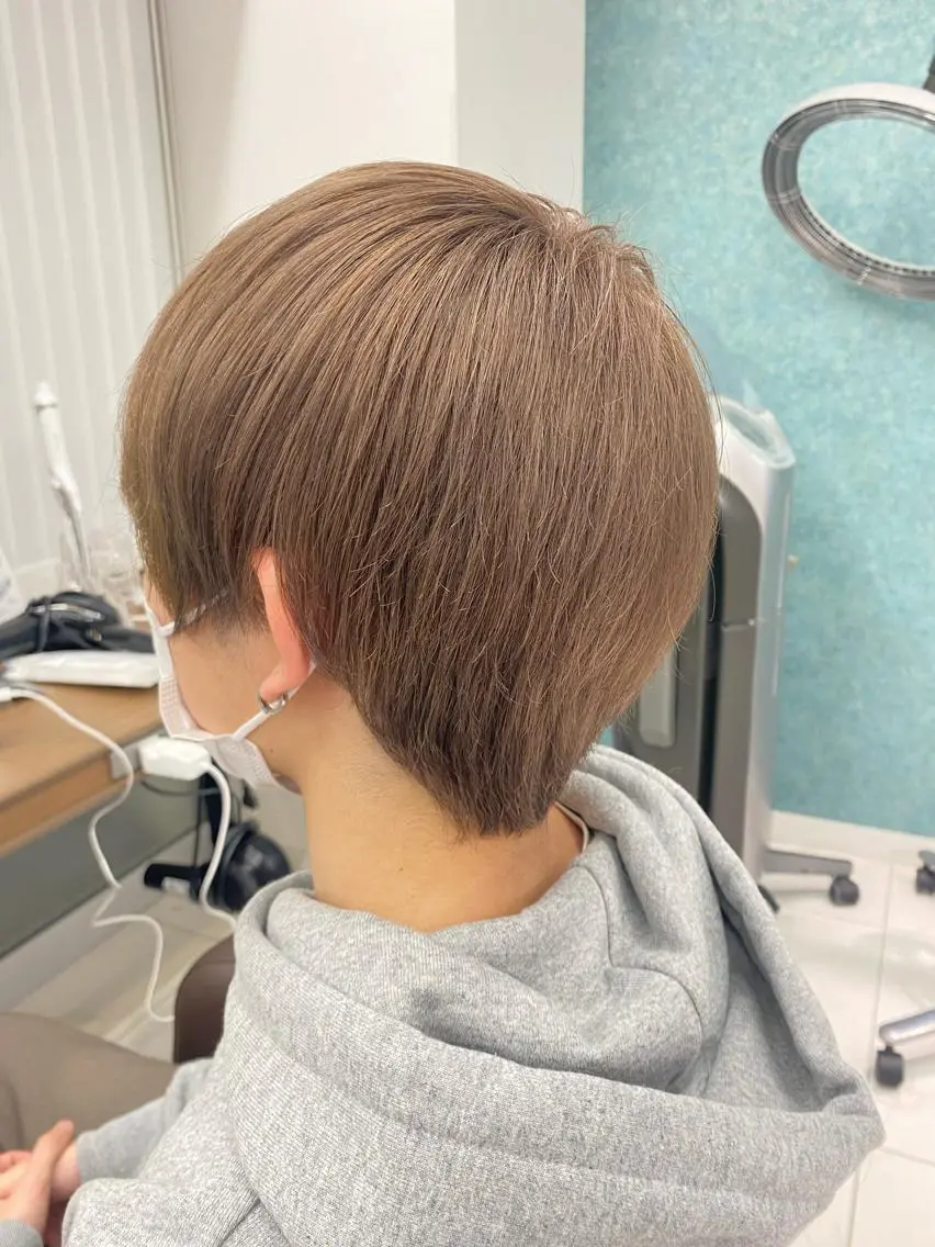 ショート 長妻莉央/縮毛矯正 髪質改善カラーのヘアスタイル