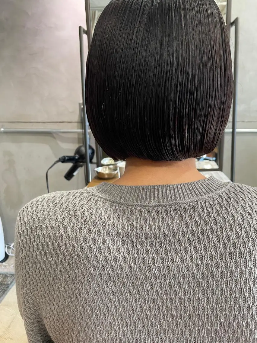 ショート カット 縮毛矯正 トリートメント ayane⭐️ボブ・ ショート・パーマのヘアスタイル