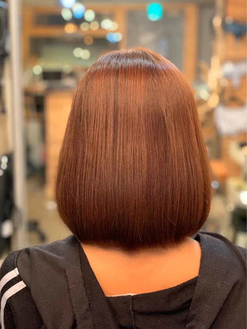 ショート カラー オレンジ カット ヘアカラー トリートメント ヨッ シーのヘアスタイル
