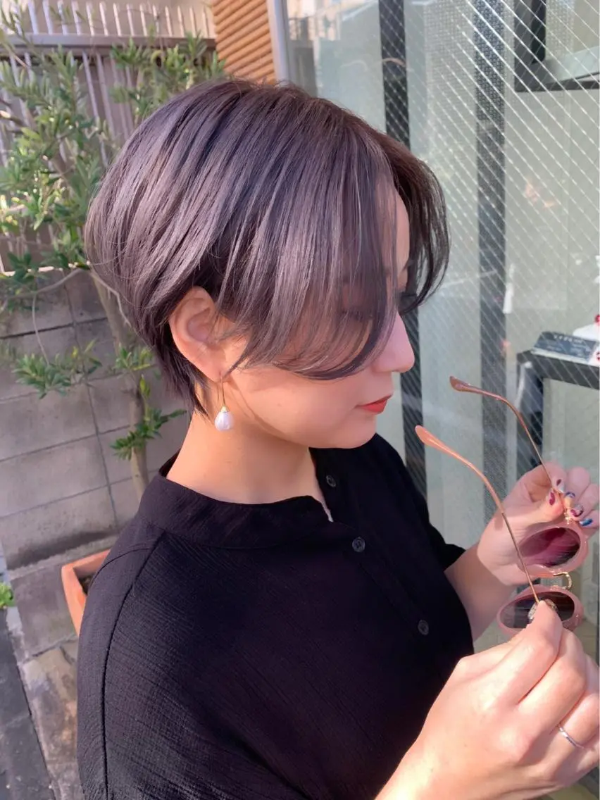 ショート カラー パープルカラー ショートヘア joule新宿店 YUIのヘアスタイル