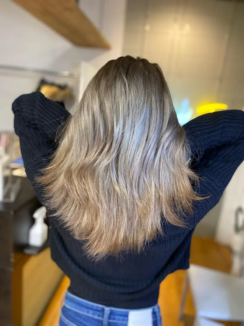 セミロング カラー ヘアアレンジ 久米 治仁のヘアスタイル