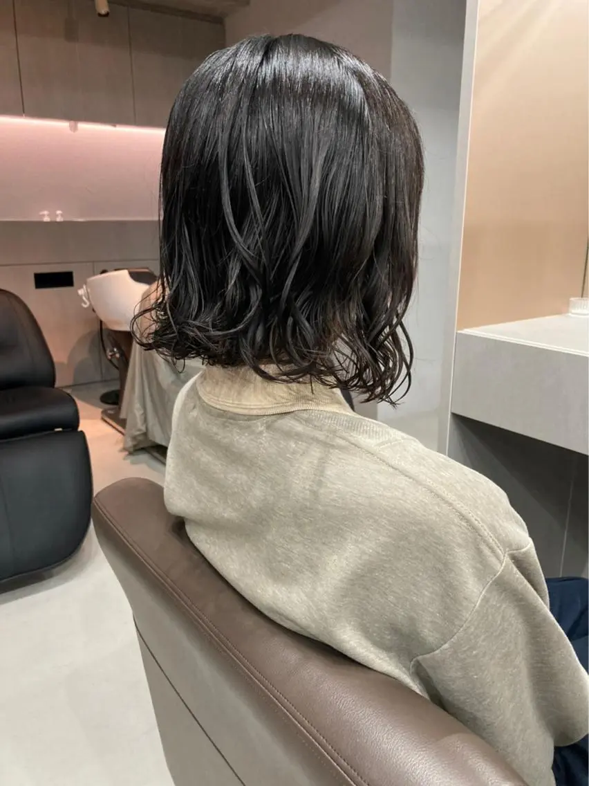 ミディアム パーマ 吉田一輝 外国人パーマのヘアスタイル
