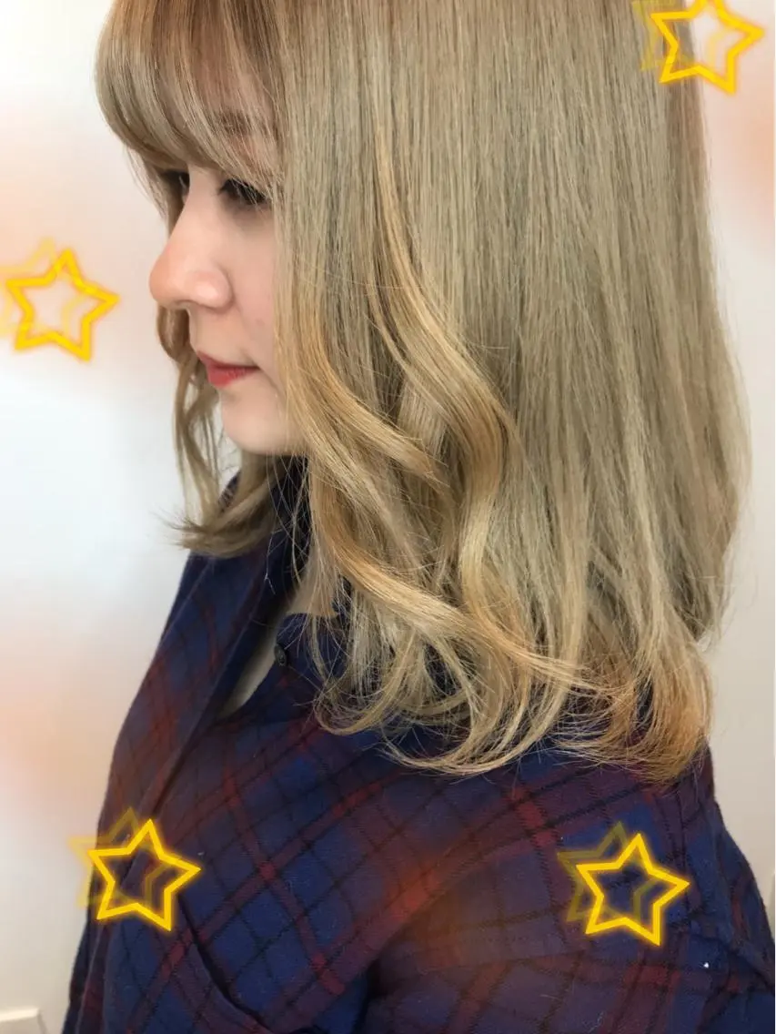 カラー ブリーチ ブロンド 新宿駅近♡個室 ♡関口三都季🌜のヘアスタイル