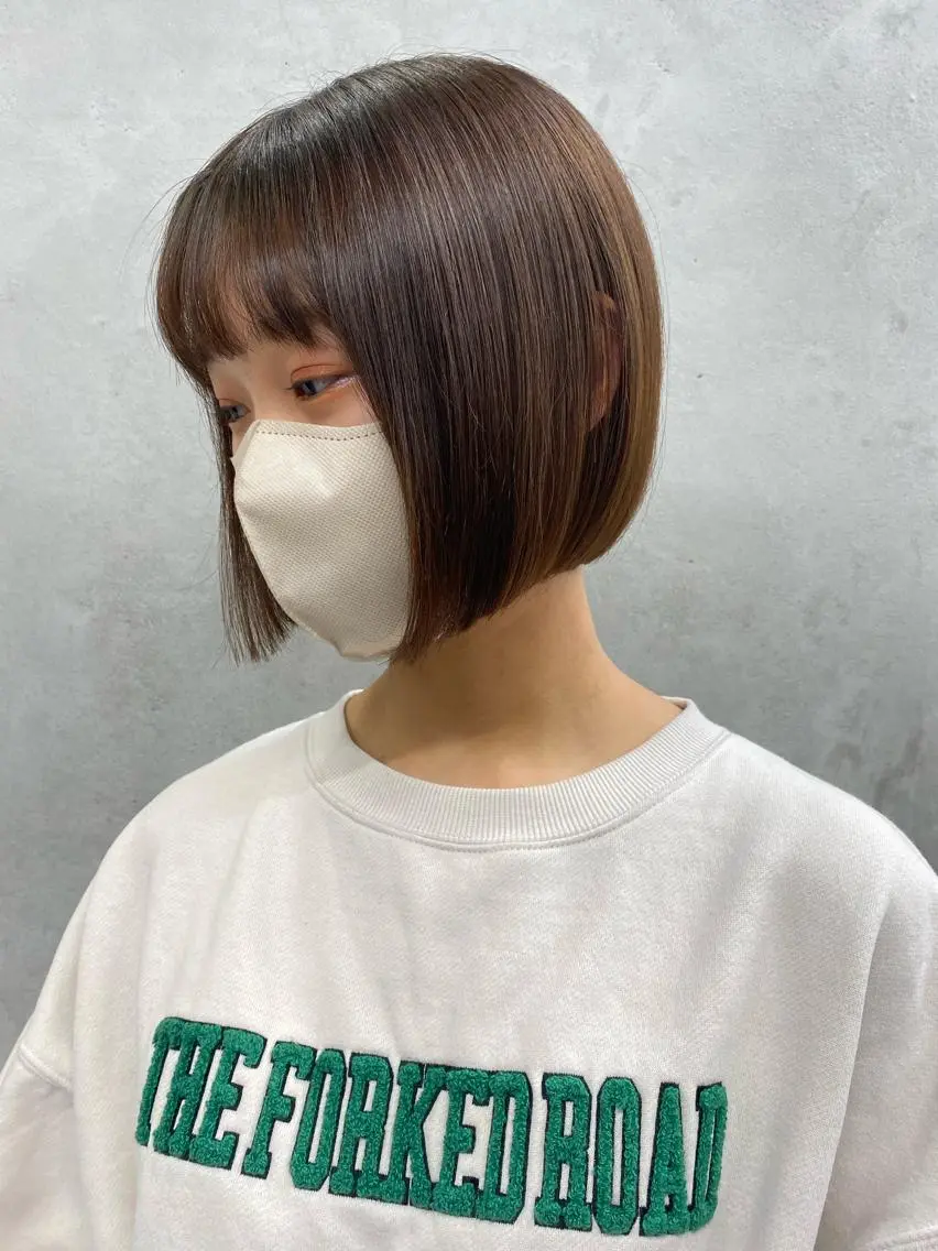 ショート ボブ 🧸艶々韓国ヘア 🧁mizunaのヘアスタイル