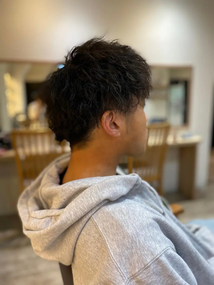 ショート パーマ メンズ カット パーマ ヨシダ フミノリのヘアスタイル