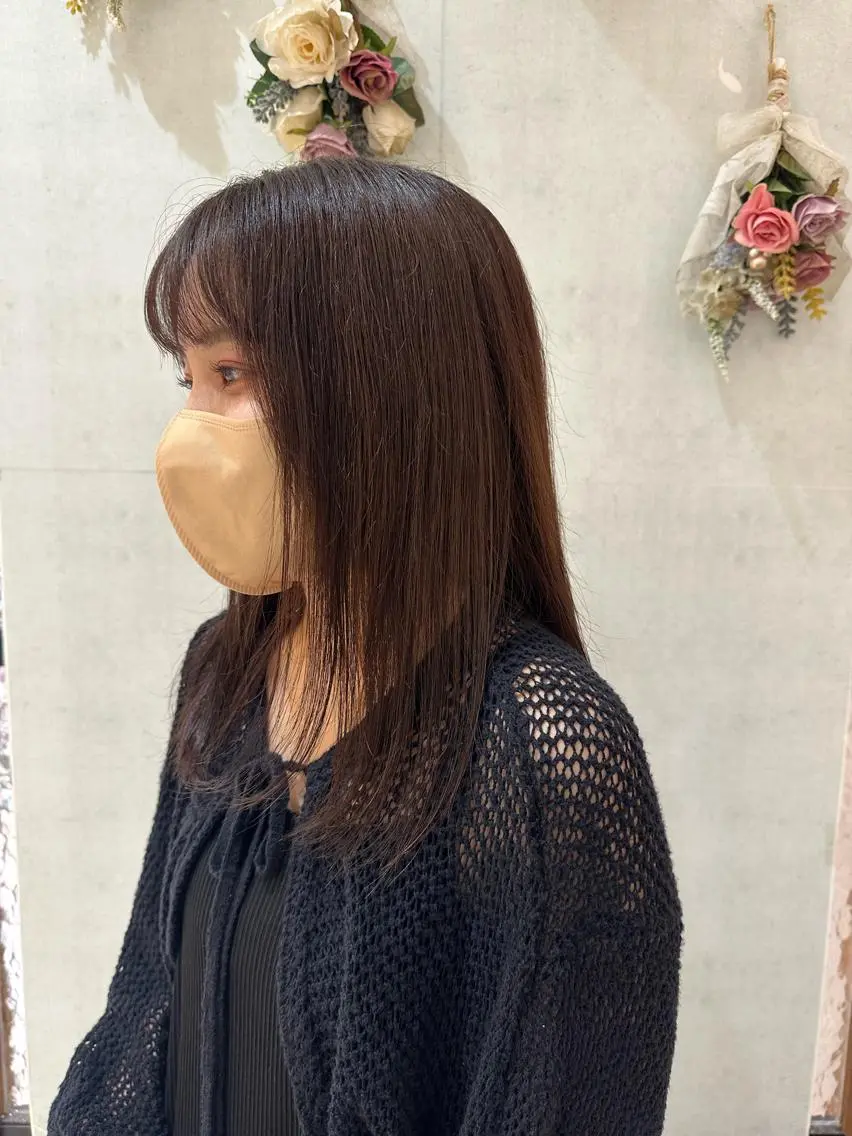 ミディアム ブリーチなしダブルカ ラー🎀透明感/AOのヘアスタイル