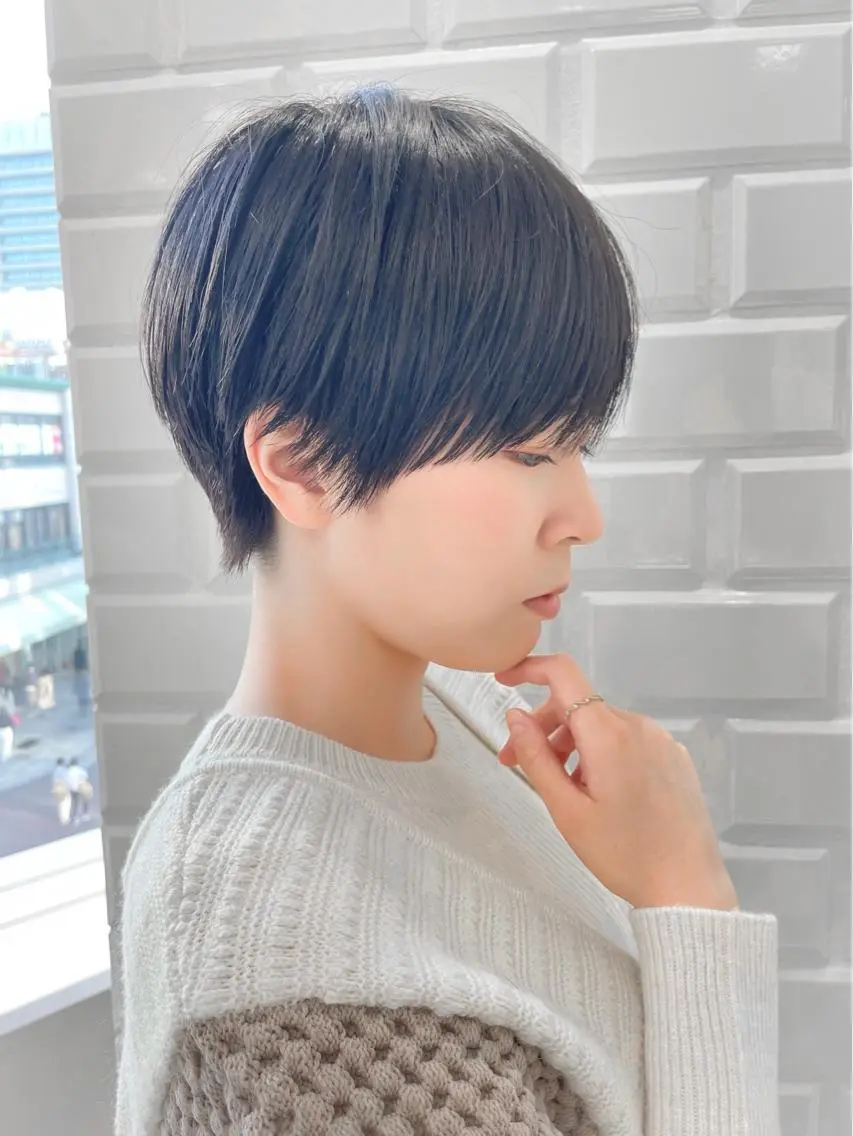 ショート クロスパーマ松永裕久 似合わせカットのヘアスタイル