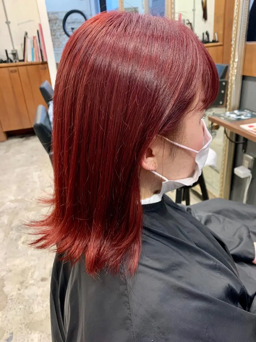 ミディアム ヘアカラー トリートメント 大内 志穂のヘアスタイル