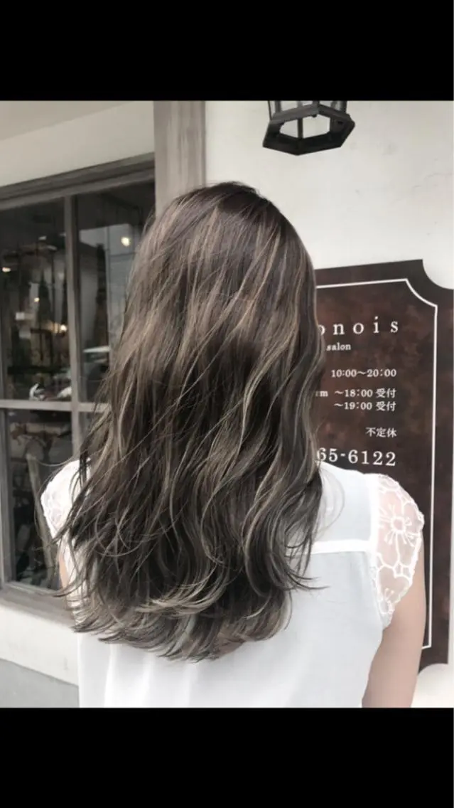 セミロング カラー パーマ ヘアアレンジ キッズ ネイル マツエク・マツパ 韓国♡ハイライト ♡YURIのヘアスタイル