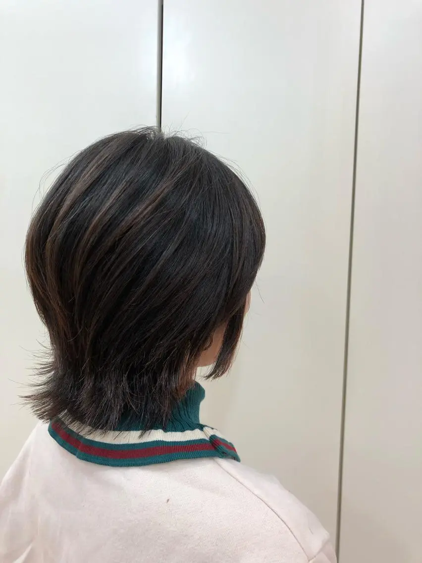 ミディアム カラー 韓国風カット osugiのヘアスタイル
