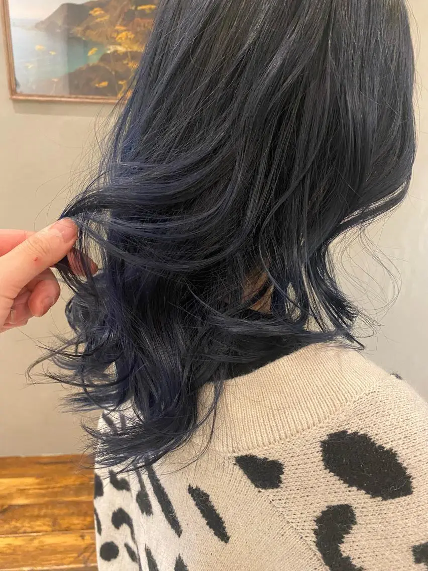 ミディアム ヘアカラー トリートメント 新宿/顔周りカット +レイヤー＝しずく♩のヘアスタイル