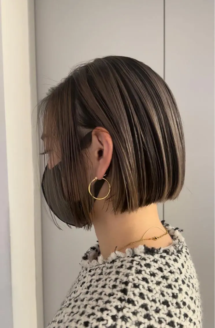 ショート 切りっぱなしボブ ボブ カット ヘアカラー カット 🔹KAIRIのヘアスタイル