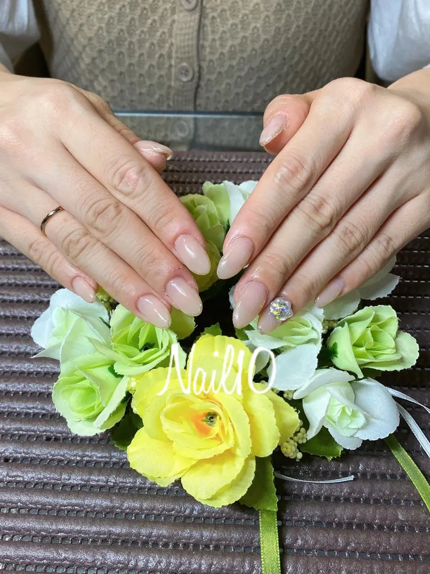 ネイル 長さ出し ラメ(グリッター) ラメグラデーション ハンドネイル Nail10 Kakoのネイルデザイン