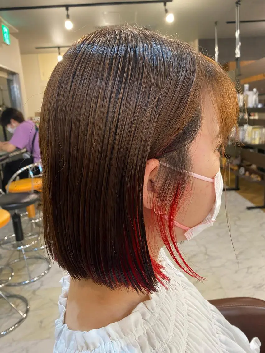 ミディアム カラー インナーカラー Tomo's､､､ Misakiのヘアスタイル