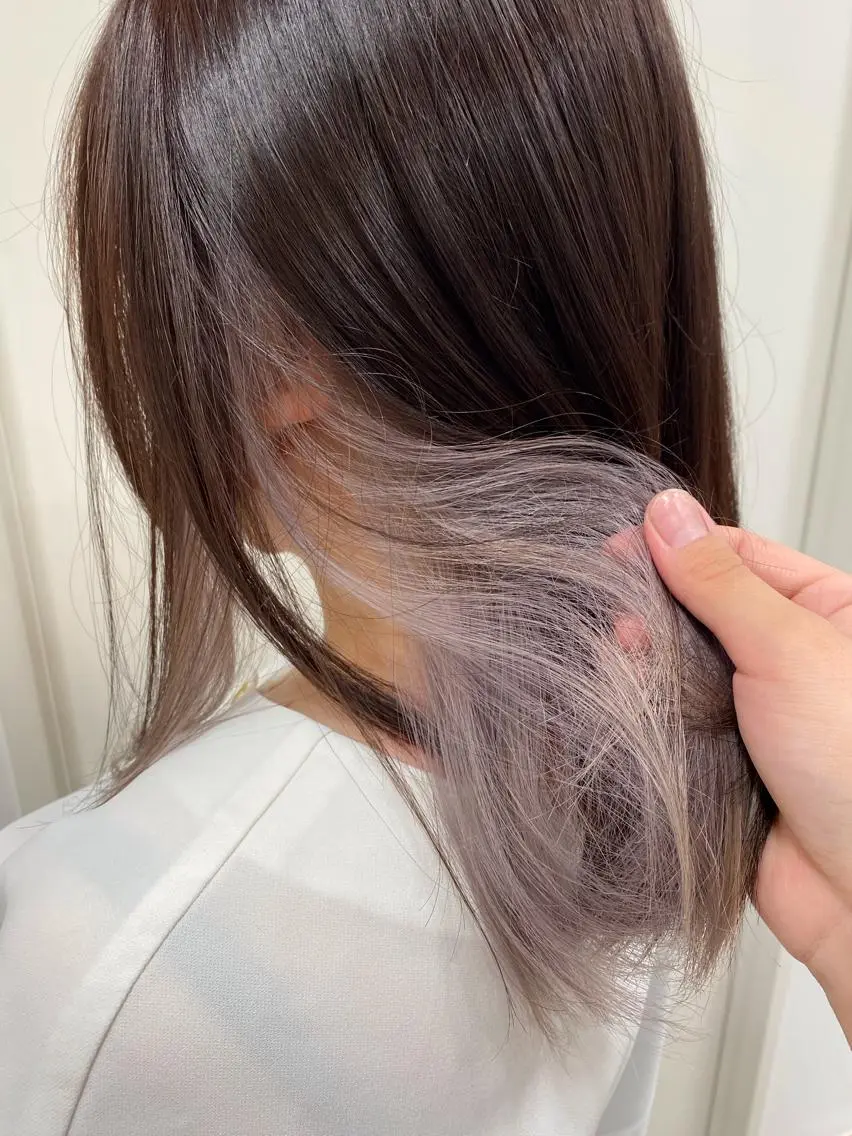 カラー ハイトーンカラー インナーカラー 髪質改善⭐️⭐️⭐️ コワフェルドエクセルのヘアスタイル